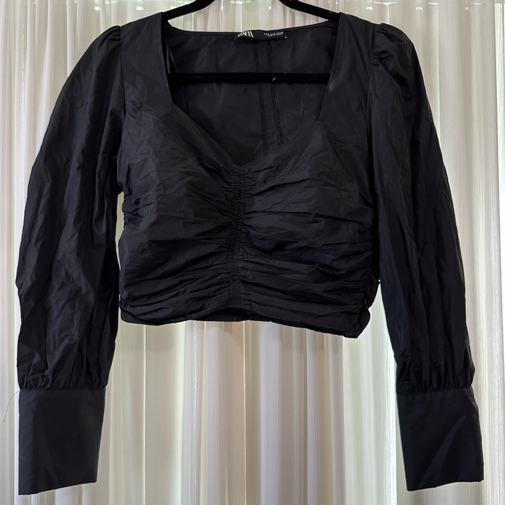 Zara dressy crop top